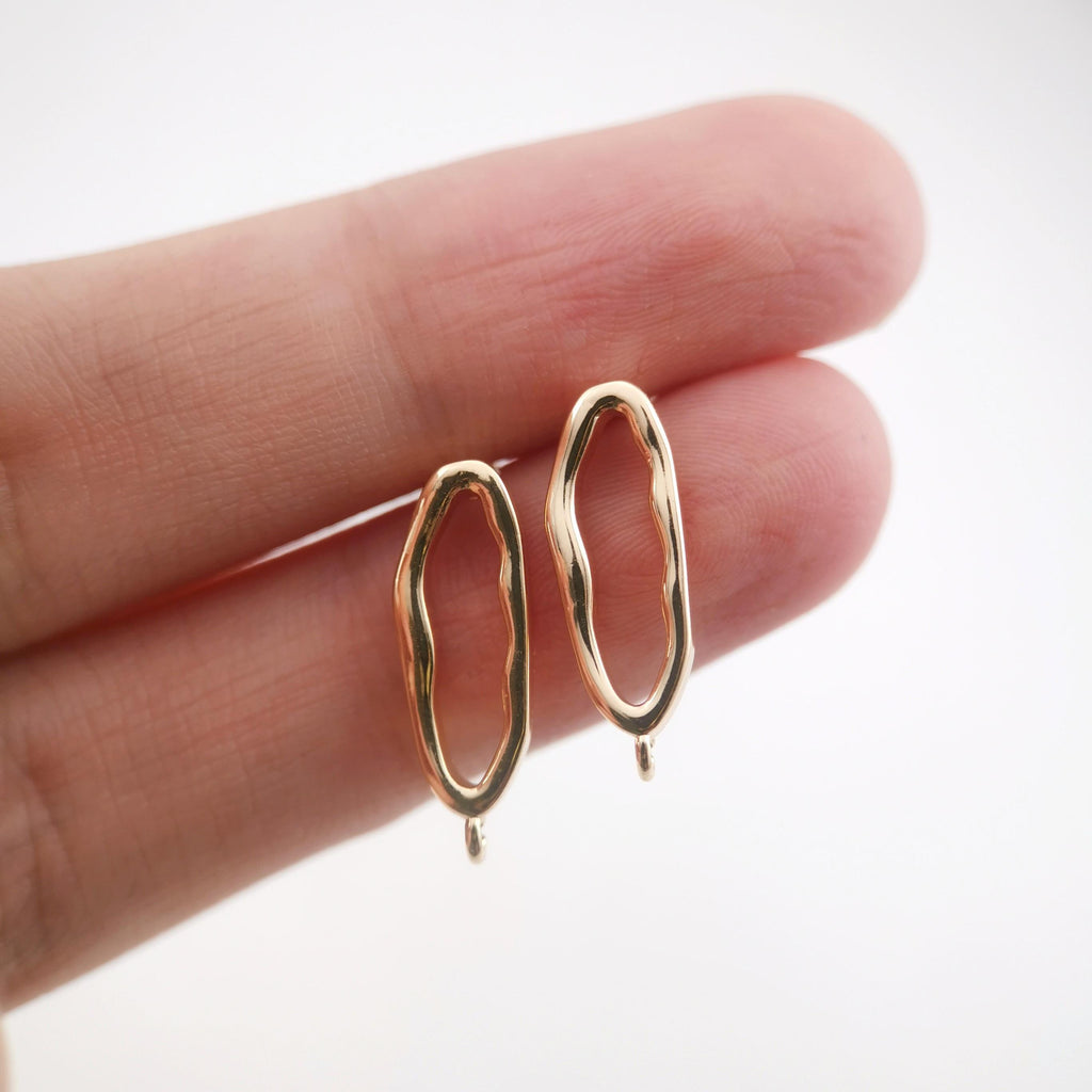 4pcs Irregular Ear Post With Loop, S925 Silver Ear Pin Nickel Free Earrings, Geometric Ear Stud, Hypoallergenic Earring Findings ZX052