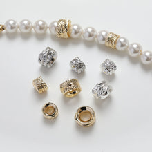 Load image into Gallery viewer, Feather shaped spacer beads, 14K gold plated, feather hole beads, necklace and earring making beads, jewelry findings SC005