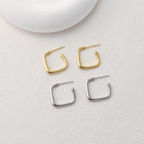 Square Earrings Post, 18K Gold Plated, Nickel Free, Square Ear Stud, Hypoallergenic Earring Findings D0386
