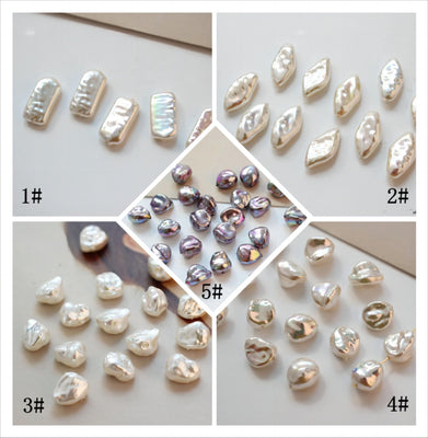 10pcs Irregular Faux Pearl Beads, Spacer Beads, Resin Beads for Jewelry Making, DIY Beads Finding GZ284