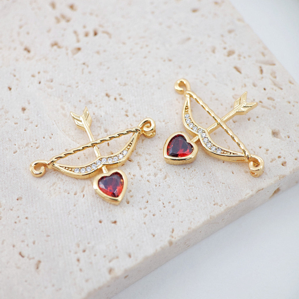 Cubic Angel Charms, 18K Gold Plated CZ Pave Angel pendants for Necklace and Bracelet, Jewelry Findings S623