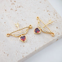 Load image into Gallery viewer, Cubic Angel Charms, 18K Gold Plated CZ Pave Angel pendants for Necklace and Bracelet, Jewelry Findings S623