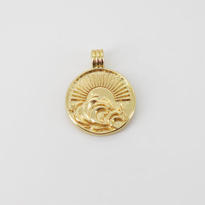 Natural Scenery Pendant, 18k Gold Plated Charm, Element Charm, Fire/Mountain/Water Charm for Bracelet Necklace Earring Making S20814