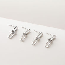 Load image into Gallery viewer, Gold Link Chain Earring Post, Chain Stud Earring Nickel Free, 14K Gold/Silver, S925 Silver Ear Pin, Hypoallergenic Earring Findings BB095