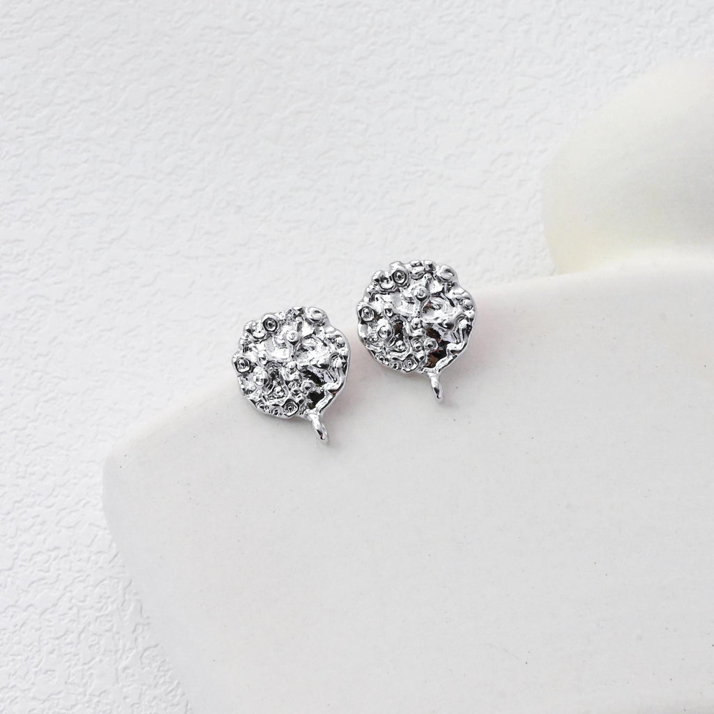 أقراط دائرية مطوية مع حلقة، مطلية بالذهب عيار 18 قيراطًا، دبوس فضة S925 خالية من النيكل، نتائج أقراط مضادة للحساسية D0462