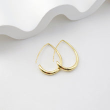 Load image into Gallery viewer, Fish Hooks, 18K Gold Plated Ear Wires, Drop Shaped Gold Earring Earring Hooks, Ear Wires for Jewelry Making D0216