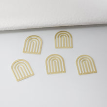 Load image into Gallery viewer, Arch Connector with holes, 14K Gold Plated Brass Earring Making Findings, 25mm Jewelry Findings STT041-D0019