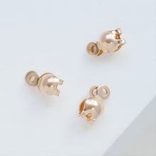 Load image into Gallery viewer, 10pcs 14K Gold Filled Clamshell Bead Tips, Calottes Crimps, Bead Ends (4x7mm), Jewellery Making Findings B034