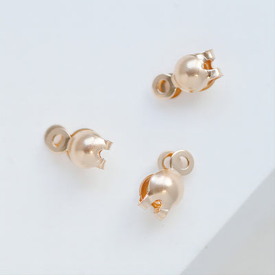 10pcs 14K Gold Filled Clamshell Bead Tips, Calottes Crimps, Bead Ends (4x7mm), Jewellery Making Findings B034