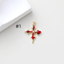 Load image into Gallery viewer, North Star Charms, 18K Gold Plated Charm, Enamel Star pendant, Bracelet Making Pendant, Jewelry Findings S1306