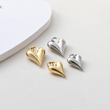 Cargar imagen en el visor de la galería, Dijes de corazón de oro, chapados en oro de 18 quilates, colgante de amor 3D, para hacer colgantes en collares y pulseras, accesorios de joyería S1381