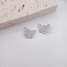 Load image into Gallery viewer, Cubic Heart Butterfly Connector Charms, 18K Gold Bracelet Necklace Making Connectors, Micro CZ Pave Charms,  Jewelry Findings S013