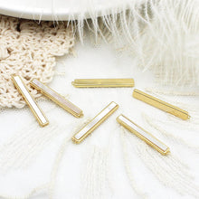 تحميل الصورة إلى عارض المعرض، قلادة صدفية مستطيلة الشكل، مطلية بالذهب عيار 14 قيراطًا، حلية من عرق اللؤلؤ، صناعة القلائد، مكونات صناعة المجوهرات CF001