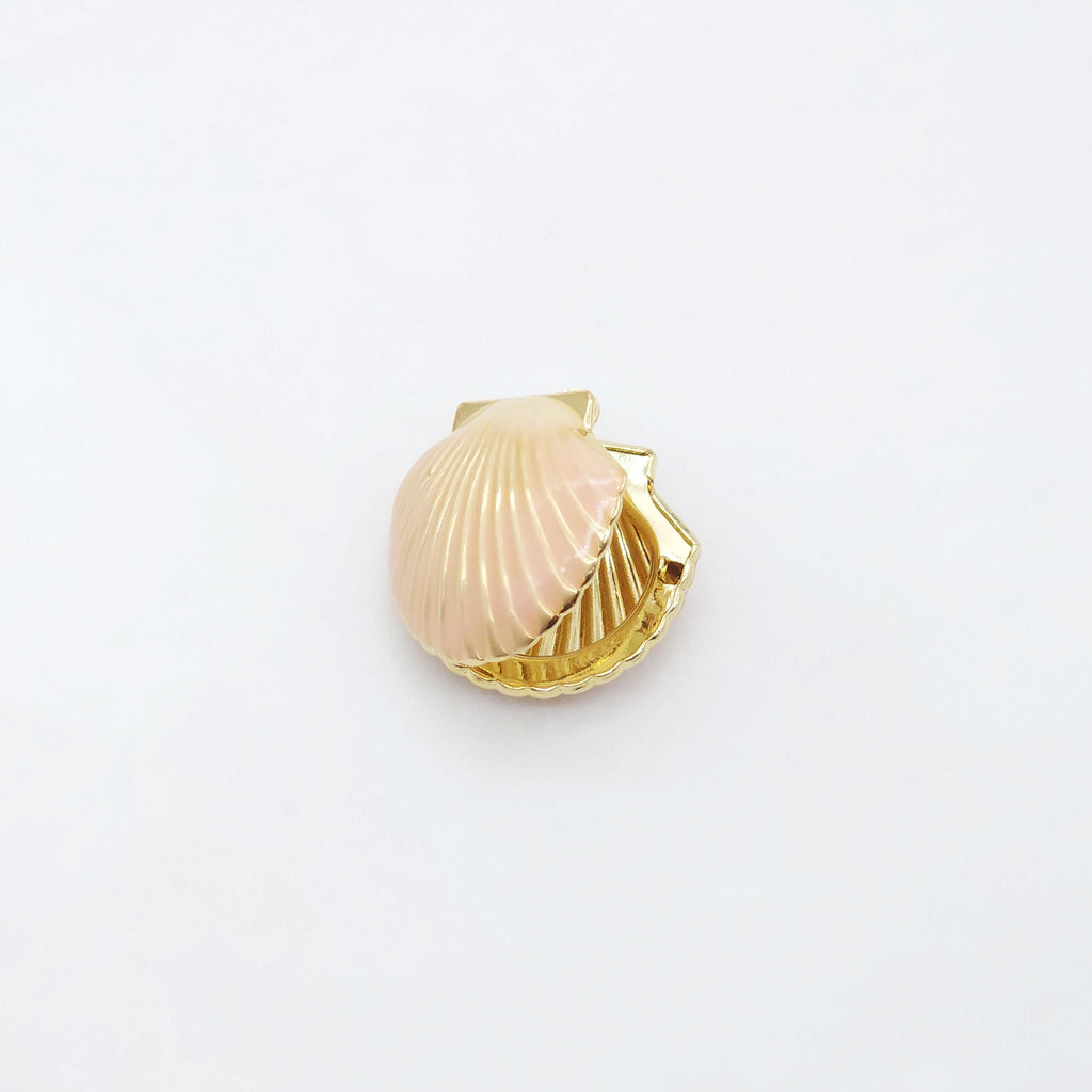 Enamel SeaShell Locket Charms, 18K Gold Plated, Shell Pendant, Beach Charm, Necklace Making Charms, Jewelry Findings S20514