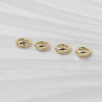 10pcs 14K Gold Plated Connector End, Round ends, Ring Connector End, Jewellery Making Findings GT018