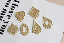 Cargar imagen en el visor de la galería, Dije bohemio, conector bohemio, conector para pulsera y collar, chapado en oro auténtico de 14 quilates, accesorios de joyería GZ660