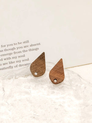 4PCS Wood Earrings, Wooden Earrings for women, Reclaimed Walnut Wood, Nickel Free, Boho Earring Finding JT930