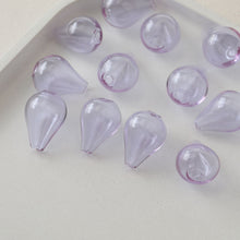 Load image into Gallery viewer, Glass Bubble Beads, Teardrop Hollow Glass Beads, Colorful Hand Blown Hollow Round Globes for Jewelry Making, DIY Beads Finding GZ562