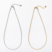 Load image into Gallery viewer, 18K Sparkling Necklace, 316L Stainless Steel, Ready to Wear Necklace, 40+5cm/17.7 inch ZD007