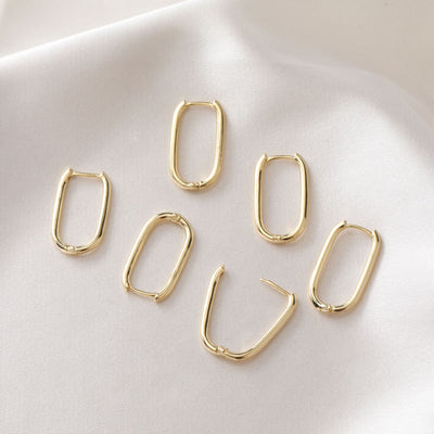 U Shape Earring Hoop, 14K Gold Plated, Huggie Hoops Earring Finding, Ear Hoops, 11.5*21mm, hoop earrings BB129