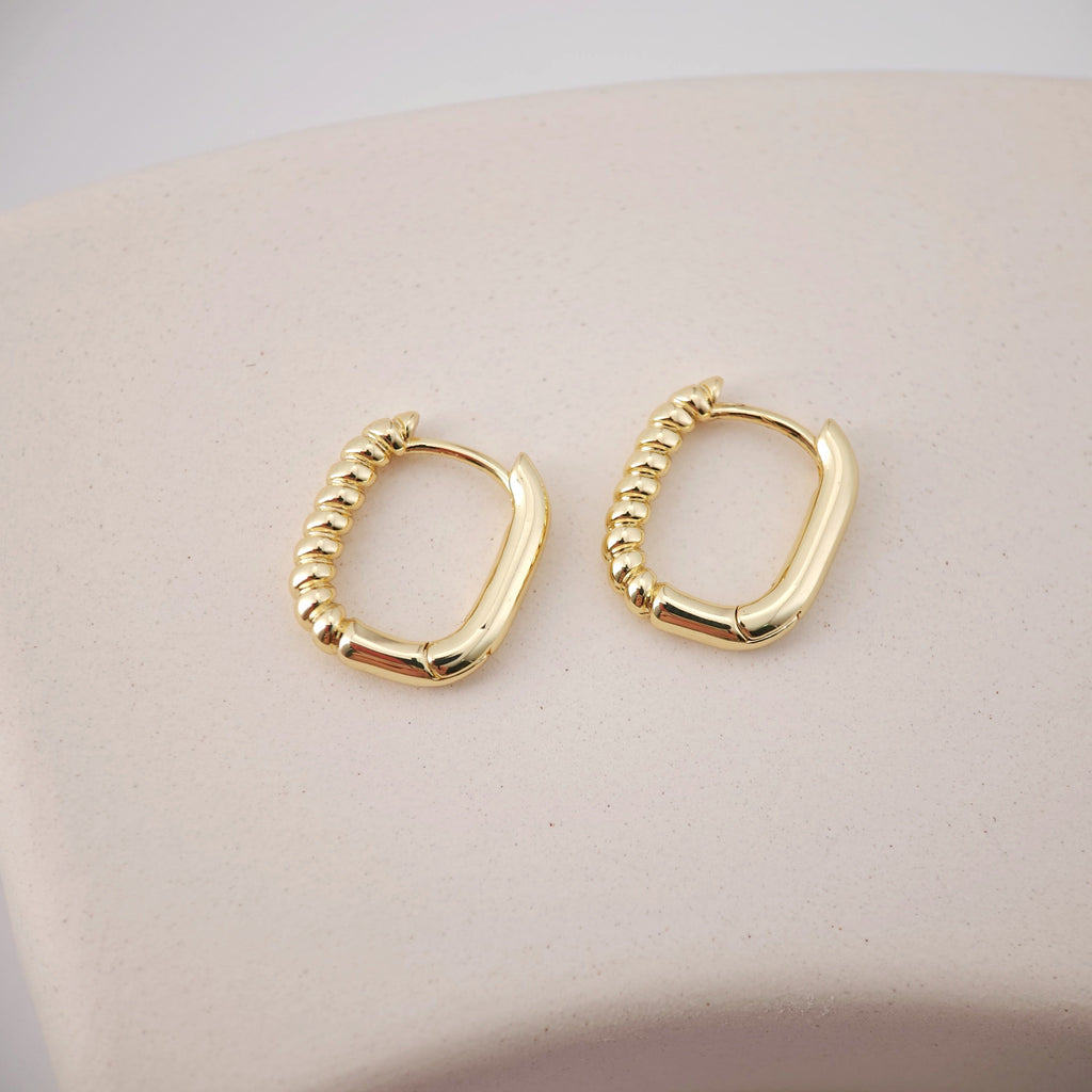 U Shape Earring Hoop, Hammered Huggie Hoops Earring Finding, Ear Hoops, 15.4*13mm, hoop earrings D0116