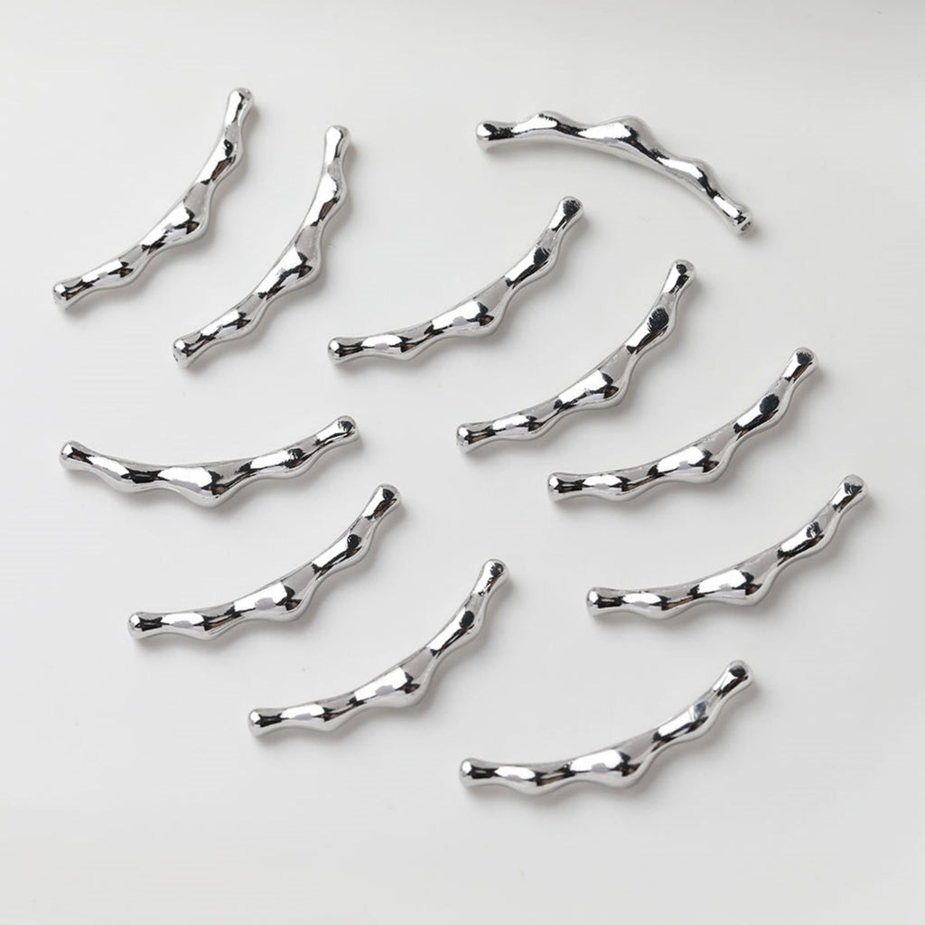 Cuentas tubulares licuadas, cuentas espaciadoras, cuentas tubulares irregulares, chapadas en oro y plata de 14 quilates, accesorio para hacer pulseras y collares, GZ514