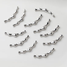 Cargar imagen en el visor de la galería, Cuentas tubulares licuadas, cuentas espaciadoras, cuentas tubulares irregulares, chapadas en oro y plata de 14 quilates, accesorio para hacer pulseras y collares, GZ514