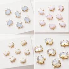 Load image into Gallery viewer, Irregular Cloud Connector, Rhinestone Pendant, Bracelet Necklace Making, Gold Plated Jewelry Findings GZ387