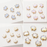 Irregular Cloud Connector, Rhinestone Pendant, Bracelet Necklace Making, Gold Plated Jewelry Findings GZ387