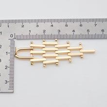 Cargar imagen en el visor de la galería, Pendiente colgante de oro de 18 quilates, sin níquel, 54 x 19,5 mm, hipoalergénico, ZX169