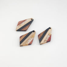 Load image into Gallery viewer, Rhombus Wooden Pendant, Wooden Pendant, Natural Pendant, Natural Jewelry Findings, Necklace Earring Making Findings JT1004