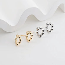 تحميل الصورة إلى عارض المعرض، قرط متدلي على شكل دائرة غير منتظمة، ذهب/فضة عيار 14 قيراط، أقراط فضة S925 خالية من النيكل، قرط دائري مع حلقة ZX269