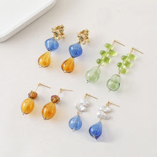 Load image into Gallery viewer, Glass Bubble Beads, Ellipsoid Hollow Glass Beads, Colorful Hand Blown Hollow Round Globes for Jewelry Making, DIY Beads Finding GZ564