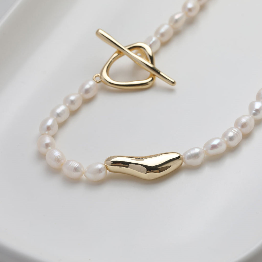 OT Toggle Clasps, One Set, Irregular Beads, 14K Gold Plated OT Buckle, Silver Clasp, Necklace Closure, Connectors Clasps GZ523