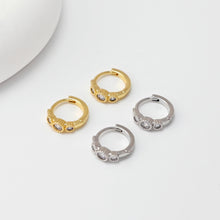 Load image into Gallery viewer, Cubic Zircon Earring Hoop, Gold Plated Huggie Hoop Earring, Leverback Earring, DIY Earring  Findings,Handmade Earring Supplies D0518-D0516
