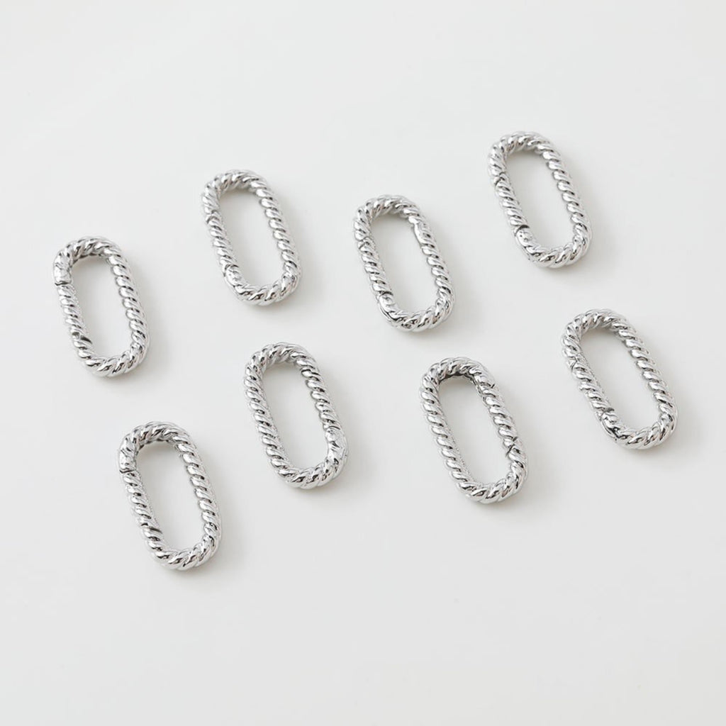 Twist Heart Spring Clasp, Oval Clasp 14K Gold/Silver Plated, Connectors, Necklace Bracelet Making Supply, Jewelry Findings GZ174