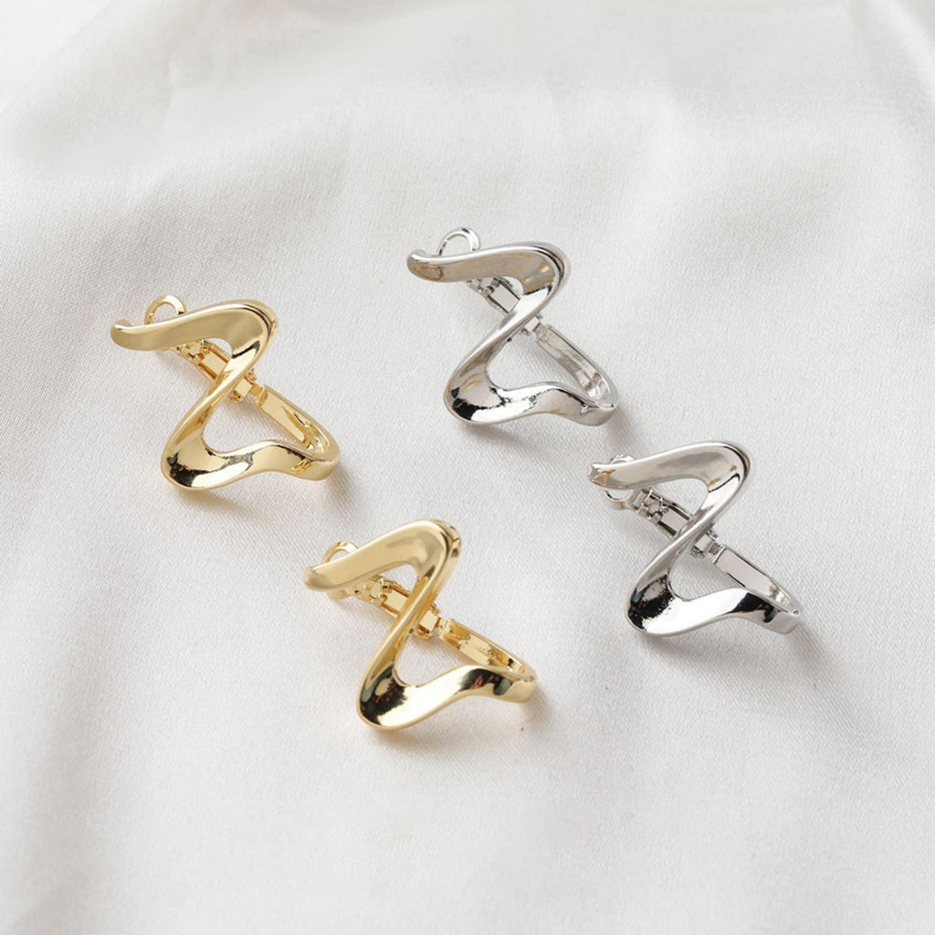 14K Gold Plated Irregular Hoop Earring, Silver, Matte Gold, Earring Parts, S925 Silver Pin, Hoop earring for Jewelry Making BB103