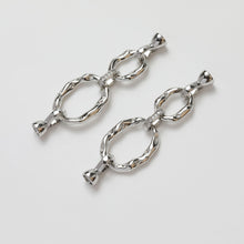 Load image into Gallery viewer, Link Chain Connector, Oval Link Connector, Pave CZ, 14K Gold/Silver Plated, Neckalce Bracelet Making Pendant, Jewelry Supply Finding GZ266