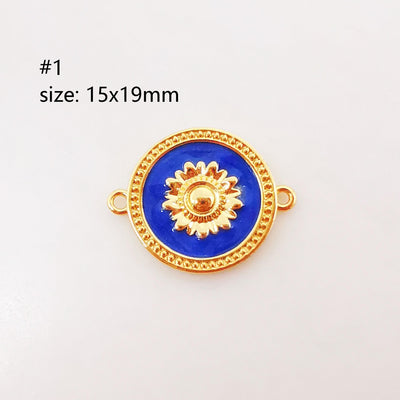 Enamel Connectors, Duck/Bow/Flower/Elephant Connector, 18K Gold Plated CZ Pave, Bracelet Making Charms, Jewelry Findings S1012