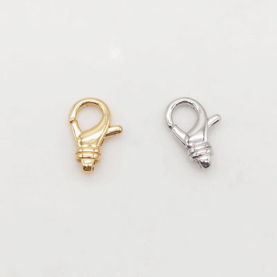 18K Shiny Gold Plated Lobster Clasp Claw, 19.2*13mm, Necklace Bracelet Making Clasp with Closed Loop, Jewelry Findings S20368