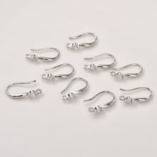 Load image into Gallery viewer, 14K Gold Plated Earring Hooks, Clear Cubic Pave, Nickel Free, Fish Hooks Earrings for Jewelry Making LL159-ZX7006