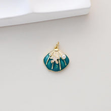 تحميل الصورة إلى عارض المعرض، قلادات متدلية من صدفة المينا، مطلية بالذهب عيار 18 قيراطًا، قلادة مستوحاة من الحياة البحرية، قلادة صدفة مصنوعة يدويًا، قلادة لصنع الأقراط، قطع مجوهرات S1317