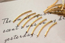 Load image into Gallery viewer, 10pcs Tube Beads, Curved Spacer Beads, Curved Tube Beads, 14K Gold/Silver Plated, Bracelet Necklace Making Jewelry Finding GZ320