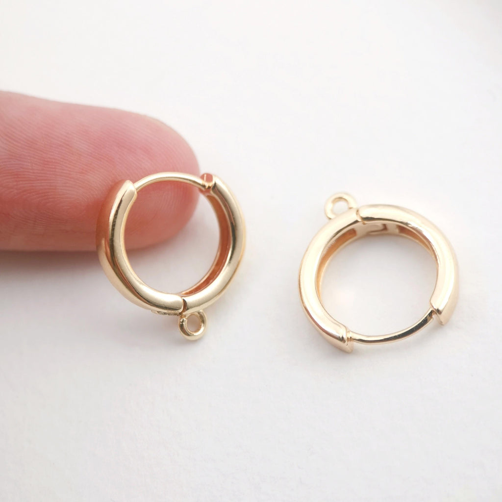 10PCS 15.5x17mm 18K Gold Plated Leverback Earring Parts, Huggie Hoops Earring Parts, Ear Hoops, earring findings for Jewelry Making ZX092