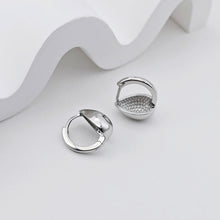 Load image into Gallery viewer, 18K Gold Drop Hoop, Polish Gold, 14.7*13.6mm, Stud Earring Nickel Free, Hypoallergenic Earring Findings S1246