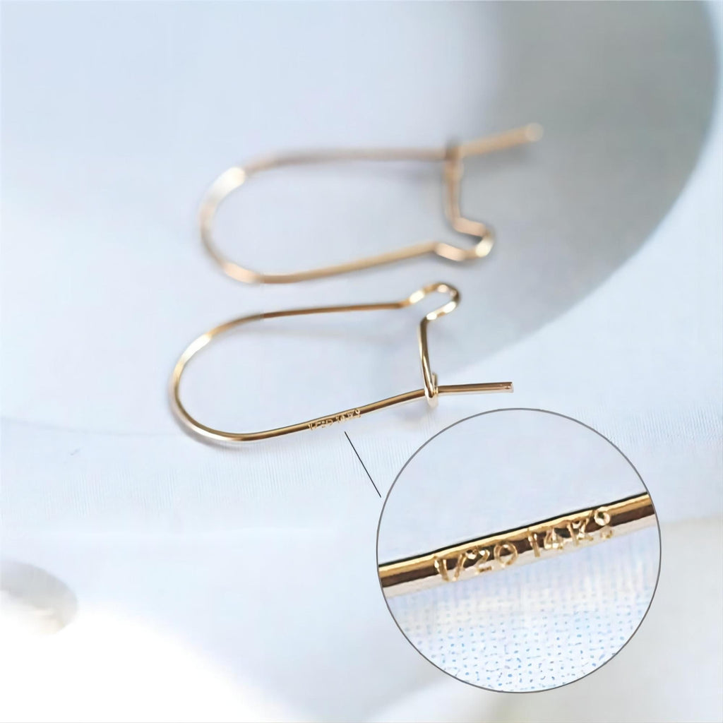 14K Gold Filled Hoop Earring Finding, 16mm, 23mm, 35mm, Nickel Free Oval Earring Hoops, USA, Earring Making Findings BL005