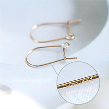 Load image into Gallery viewer, 14K Gold Filled Hoop Earring Finding, 16mm, 23mm, 35mm, Nickel Free Oval Earring Hoops, USA, Earring Making Findings BL005