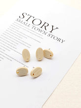 Load image into Gallery viewer, 4PCS Wood Earrings, Oval Wooden Earrings for women, Reclaimed Ash Wood, Nickel Free, Geometric Statement Earrings Finding  JT902