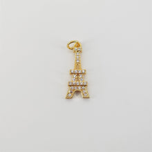 Load image into Gallery viewer, Gold Cake Charm, Tower Pendant, 18K Gold Plated Cubic Micro Pave Charms, Food Charm,  Necklace Pendant, Jewelry Findings S20810
