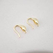 Load image into Gallery viewer, Fish Hooks, 18K Gold Plated Ear Wires, Gold Earring Earring Hooks, Ear Wires for Jewelry Making D0179